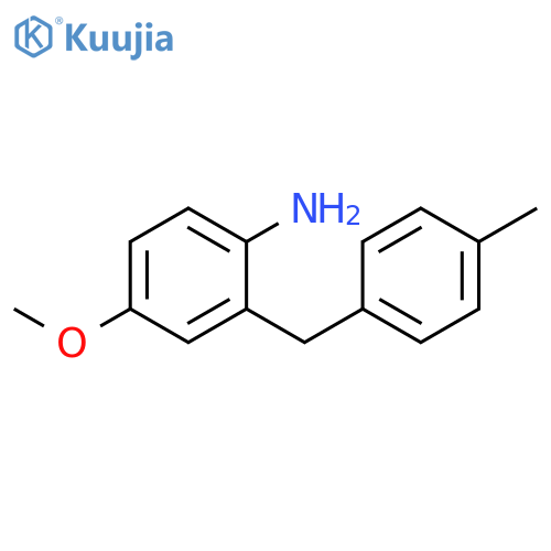 Benzenamine, 4-methoxy-2-[(4-methylphenyl)methyl]- structure