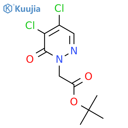 tert-butyl 2-(4,5-dichloro-6-oxo-1,6-dihydropyridazin-1-yl)acetate structure