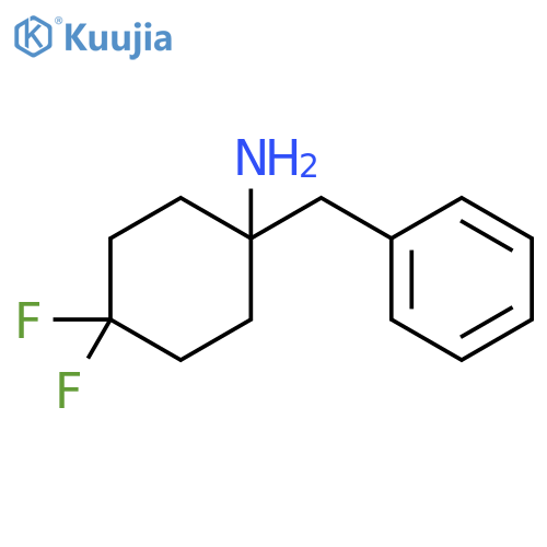 1-benzyl-4,4-difluorocyclohexan-1-amine structure