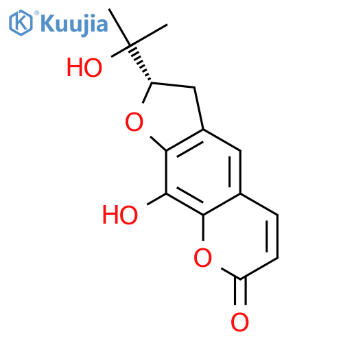 7H-Furo[3,2-g][1]benzopyran-7-one,2,3-dihydro-9-hydroxy-2-(1-hydroxy-1-methylethyl)-, (2S)- structure