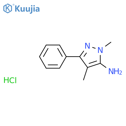 1,4-Dimethyl-3-phenyl-1H-pyrazol-5-amine hydrochloride structure