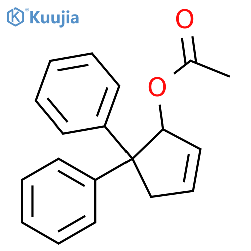 2-Cyclopenten-1-ol, 5,5-diphenyl-, acetate structure