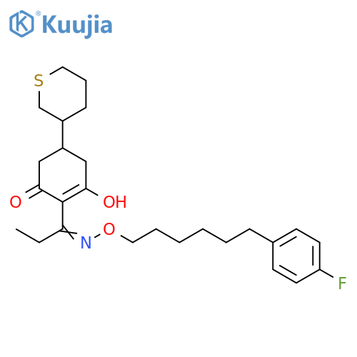 2-Cyclohexen-1-one,2-[1-[[[6-(4-fluorophenyl)hexyl]oxy]imino]propyl]-3-hydroxy-5-(tetrahydro-2H-thiopyran-3-yl)- structure