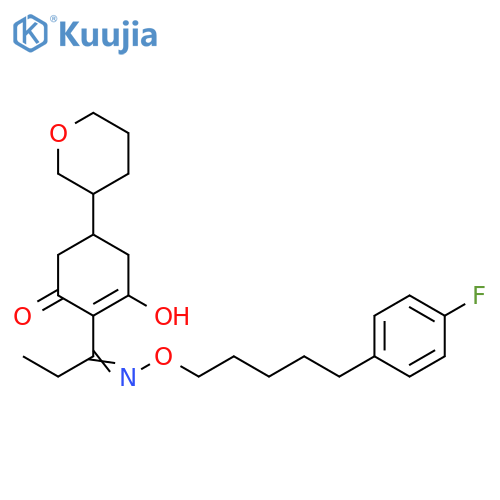 2-Cyclohexen-1-one,2-[1-[[[5-(4-fluorophenyl)pentyl]oxy]imino]propyl]-3-hydroxy-5-(tetrahydro-2H-pyran-3-yl)- structure