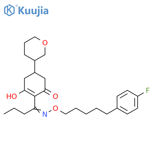 2-Cyclohexen-1-one,2-[1-[[[5-(4-fluorophenyl)pentyl]oxy]imino]butyl]-3-hydroxy-5-(tetrahydro-2H-pyran-3-yl)- structure