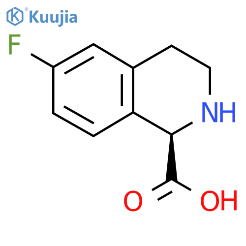 (1R)-6-fluoro-1,2,3,4-tetrahydroisoquinoline-1-carboxylic acid structure