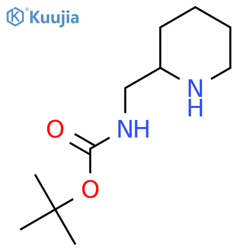 tert-butyl N-[[(2S)-2-piperidyl]methyl]carbamate structure