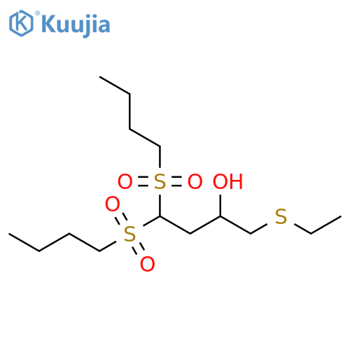 2-Butanol, 4,4-bis(butylsulfonyl)-1-(ethylthio)- structure