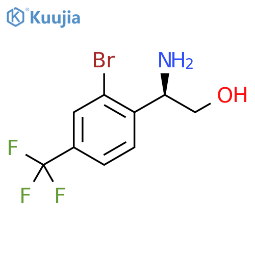(2R)-2-amino-2-[2-bromo-4-(trifluoromethyl)phenyl]ethan-1-ol structure