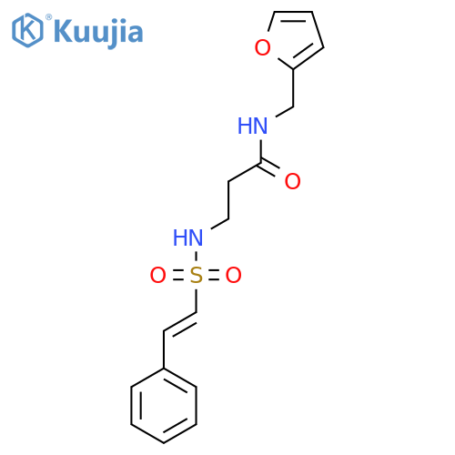 N-[(furan-2-yl)methyl]-3-(2-phenylethenesulfonamido)propanamide structure