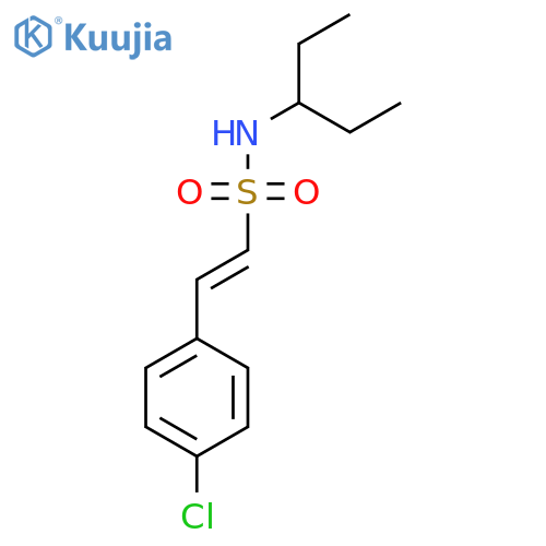 2-(4-chlorophenyl)-N-(pentan-3-yl)ethene-1-sulfonamide structure