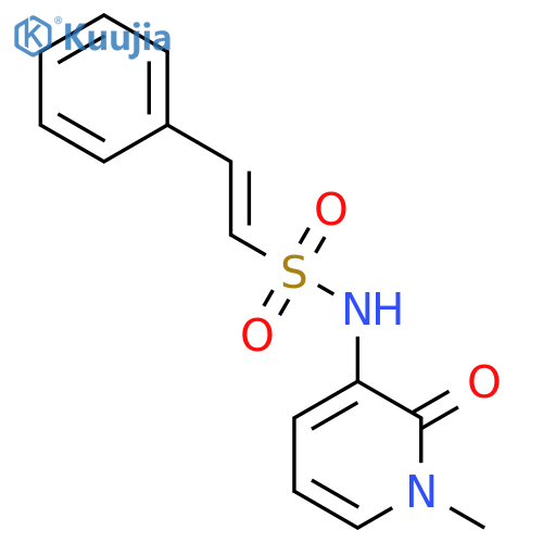 (E)-N-(1-methyl-2-oxopyridin-3-yl)-2-phenylethenesulfonamide structure