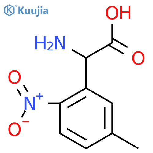 2-amino-2-(5-methyl-2-nitrophenyl)acetic acid structure