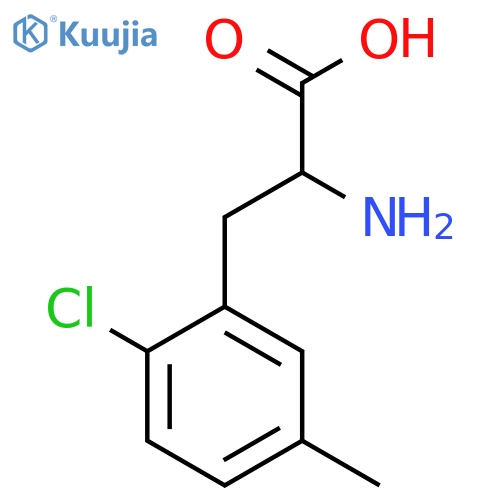 2-amino-3-(2-chloro-5-methylphenyl)propanoic acid structure