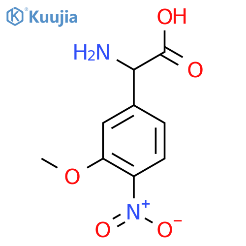2-amino-2-(3-methoxy-4-nitrophenyl)acetic acid structure