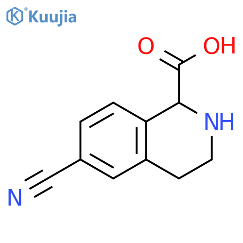 6-cyano-1,2,3,4-tetrahydroisoquinoline-1-carboxylic acid structure