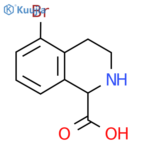 5-bromo-1,2,3,4-tetrahydroisoquinoline-1-carboxylic acid structure