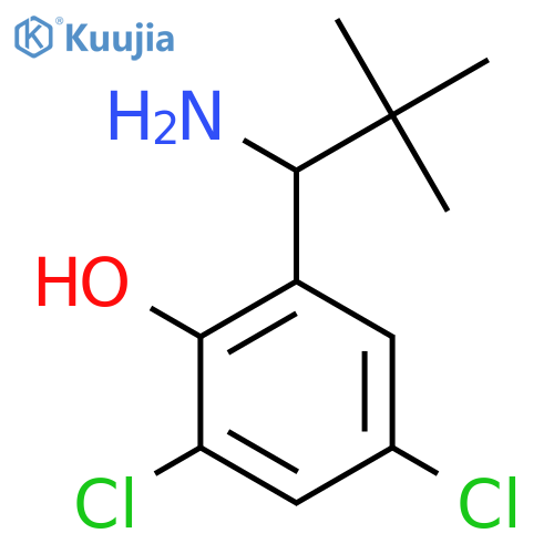 2-(1-Amino-2,2-dimethylpropyl)-4,6-dichlorophenol structure