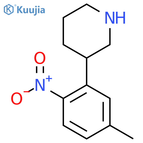 3-(5-Methyl-2-nitrophenyl)piperidine structure