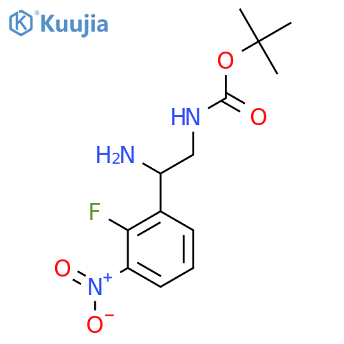 tert-butyl N-2-amino-2-(2-fluoro-3-nitrophenyl)ethylcarbamate structure