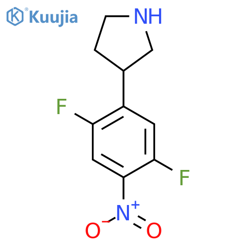 3-(2,5-difluoro-4-nitrophenyl)pyrrolidine structure