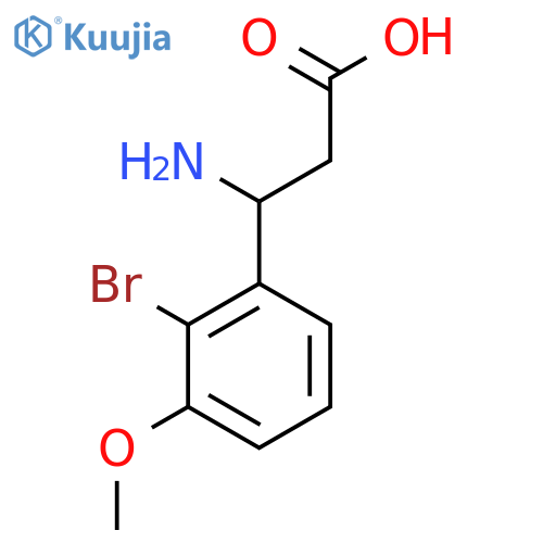 3-amino-3-(2-bromo-3-methoxyphenyl)propanoic acid structure