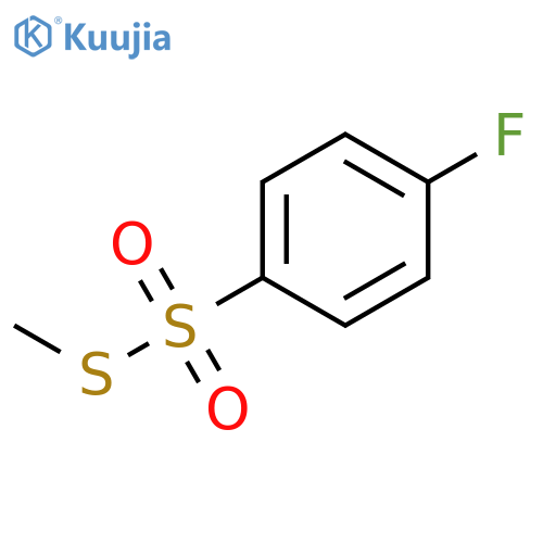 Benzenesulfonothioic acid, 4-fluoro-, S-methyl ester structure