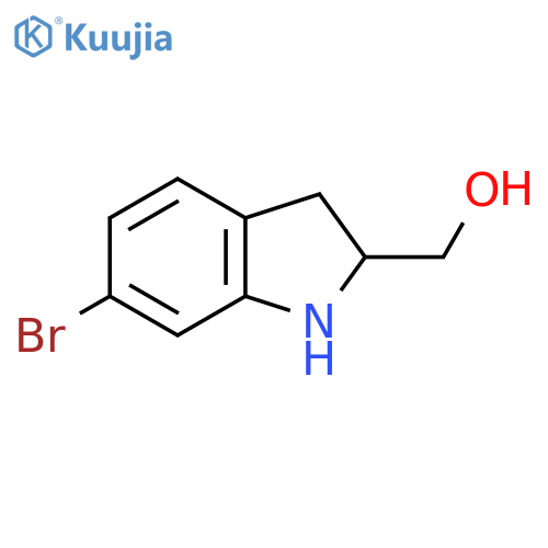 6-Bromo-2,3-dihydro-1H-indole-2-methanol structure
