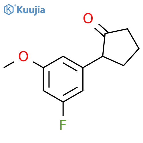 Cyclopentanone, 2-(3-fluoro-5-methoxyphenyl)- structure