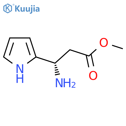 methyl (3S)-3-amino-3-(1H-pyrrol-2-yl)propanoate structure