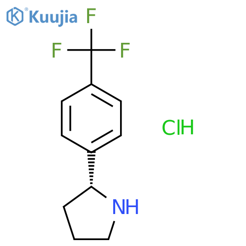 (2R)-2-[4-(trifluoromethyl)phenyl]pyrrolidine;hydrochloride structure
