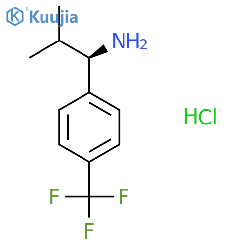(R)-2-Methyl-1-(4-(trifluoromethyl)phenyl)propan-1-amine hydrochloride structure