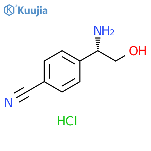 (S)-4-(1-Amino-2-hydroxyethyl)benzonitrile hydrochloride structure