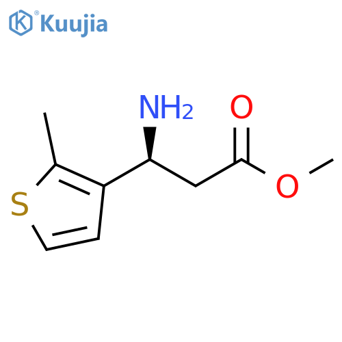 methyl (3S)-3-amino-3-(2-methylthiophen-3-yl)propanoate structure