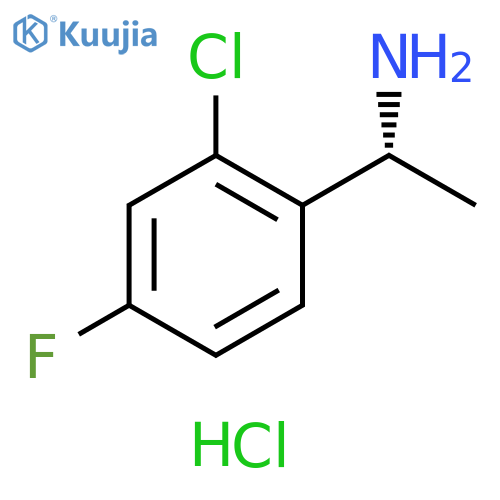 (1R)-1-(2-chloro-4-fluorophenyl)ethan-1-amine hydrochloride structure