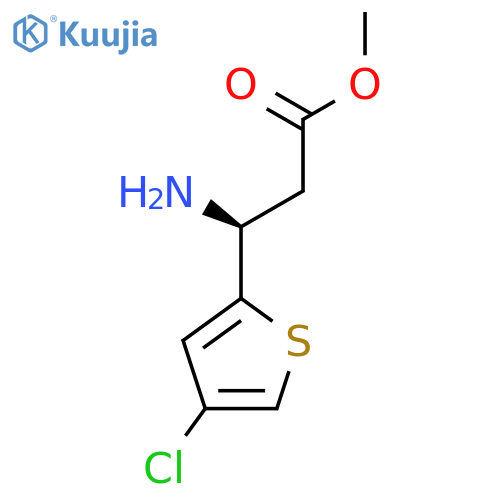 methyl (3S)-3-amino-3-(4-chlorothiophen-2-yl)propanoate structure