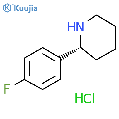 (R)-2-(4-Fluorophenyl)piperidine hydrochloride structure
