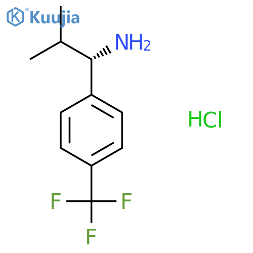 (S)-2-Methyl-1-(4-(trifluoromethyl)phenyl)propan-1-amine hydrochloride structure