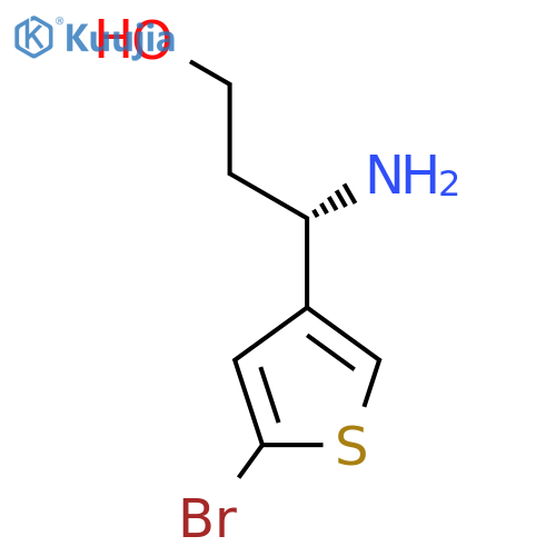 (3S)-3-amino-3-(5-bromothiophen-3-yl)propan-1-ol structure
