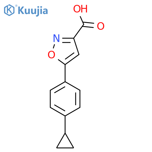 5-(4-cyclopropylphenyl)-1,2-oxazole-3-carboxylic acid structure