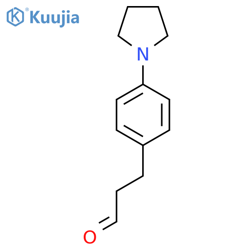 3-4-(pyrrolidin-1-yl)phenylpropanal structure