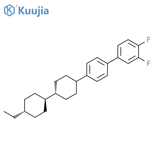 1,1'-Biphenyl, 4'-[(trans,trans)-4'-ethyl[1,1'-bicyclohexyl]-4-yl]-3,4-difluoro- structure