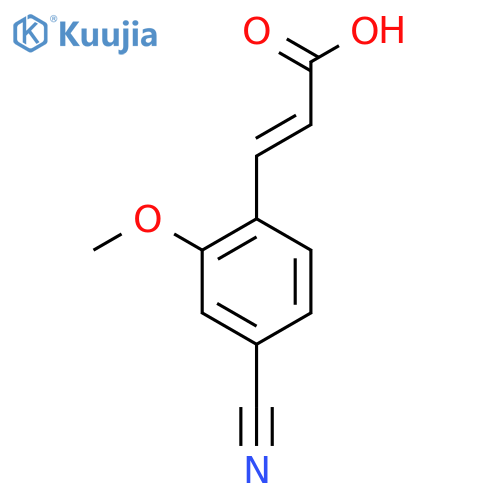 4-Cyano-2-methoxycinnamic acid structure