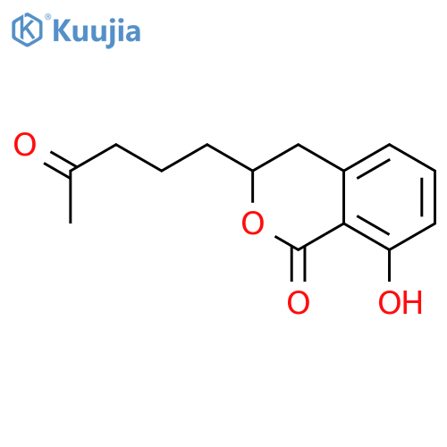 (R)-8-hydroxy-3-(4-oxopentyl)isochroman-1-one structure