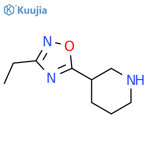 3-(3-Ethyl-1,2,4oxadiazol-5-yl)-piperidine structure