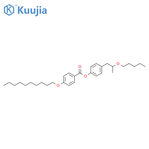 Benzoic acid, 4-(decyloxy)-, 4-[2-(pentyloxy)propyl]phenyl ester structure