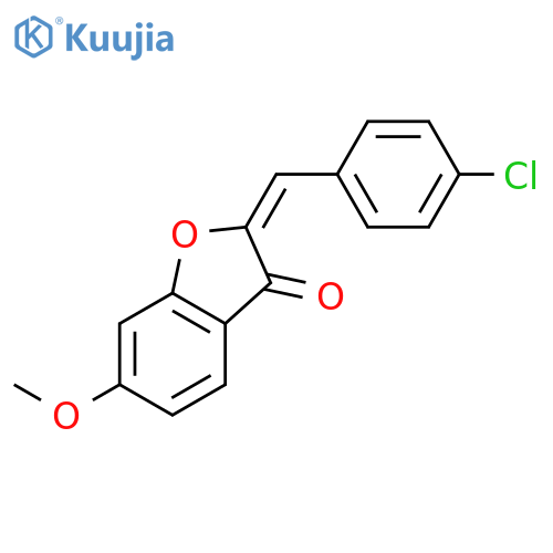 (2Z)-2-[(4-chlorophenyl)methylidene]-6-methoxy-2,3-dihydro-1-benzofuran-3-one structure