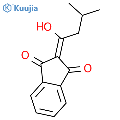 2-(1-Hydroxy-3-methylbutylidene)-1H-indene-1,3(2H)-dione structure
