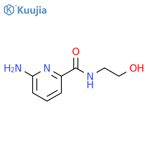 2-Pyridinecarboxamide, 6-amino-N-(2-hydroxyethyl)- structure