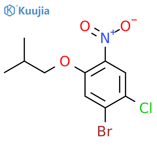 1-Bromo-2-chloro-5-isobutyl-4-nitrobenzene structure